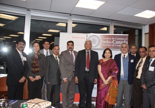 Naval Bajaj, President, ICCC, (5th from left) with RH Khawja, Secretary, India's Ministry of Mines, and Consul General Preeti Saran along with members of ICCC board and other dignitaries.